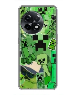 Чехол для OnePlus 11 с картинкой «Криперы Minecraft»