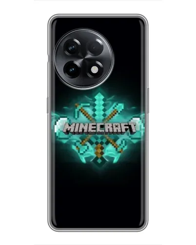 Чехол для OnePlus 11 с картинкой «Minecraft Diamond лого» Чехол для OnePlus 11 с картинкой «Minecraft Diamond лого»