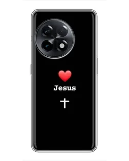 Чохол для OnePlus 11 з картинкою «Серце - Jesus»