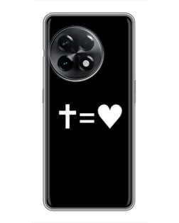 Чохол для OnePlus 11 з картинкою «Хрест та Серце»