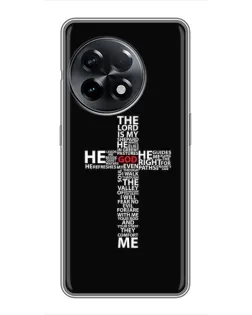 Чехол для OnePlus 11 с картинкой «Текстовый крест»