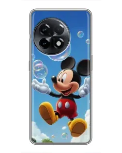 Чехол для OnePlus 11 с картинкой «Mickey и мыльные пузыри»