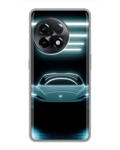 Чехол для OnePlus 11 с картинкой «Tesla в неоне»