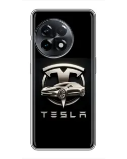 Чохол для OnePlus 11 з картинкою «Tesla — срібне авто» Чохол для OnePlus 11 з картинкою «Tesla — срібне авто»