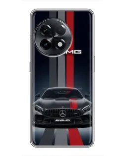 Чехол для OnePlus 11 с картинкой «Mercedes — белый карбон»