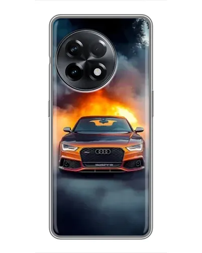 Чехол для OnePlus 11 с картинкой «Audi в огненном дыму»