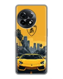Чехол для OnePlus 11 с картинкой «Желтый Lamborghini город» Чехол для OnePlus 11 с картинкой «Желтый Lamborghini город»