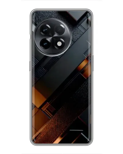 Чохол для OnePlus 11 з картинкою «Чорні геометричні блоки»