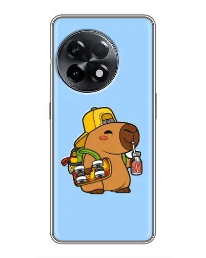 Чехол для OnePlus 11 с картинкой «Капибара на скейте»