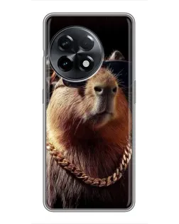 Чохол для OnePlus 11 з картинкою «Капібара золотий ланцюг»