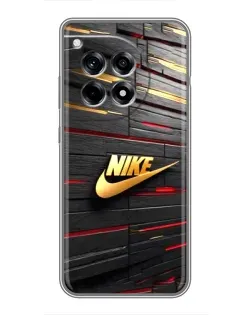 Чохол для OnePlus 12 Pro з картинкою «Золотий Nike на металі»