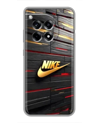 Чохол для OnePlus 12 Pro з картинкою «Золотий Nike на металі»