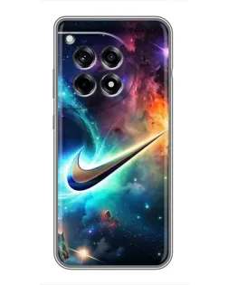 Чохол для OnePlus 12 Pro з картинкою «Космічний Nike Swoosh»