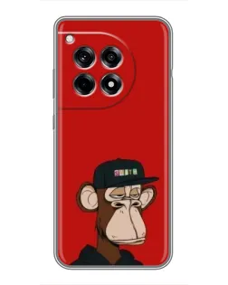 Чохол для OnePlus 12 Pro з картинкою «Bored Ape — червоний фон» Чохол для OnePlus 12 Pro з картинкою «Bored Ape — червоний фон»