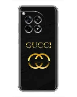 Чохол для OnePlus 12 Pro з картинкою «Золотий логотип Gucci»