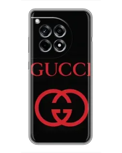 Чохол для OnePlus 12 Pro з картинкою «Gucci — червоний логотип»