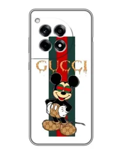 Чохол для OnePlus 12 Pro з картинкою «Міккі Маус Gucci — смуги»