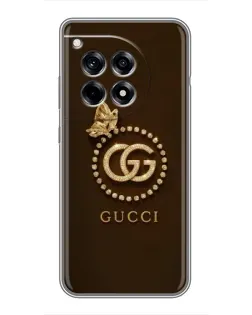 Чохол для OnePlus 12 Pro з картинкою «Gucci — золотий метелик»