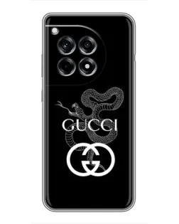 Чохол для OnePlus 12 Pro з картинкою «Gucci — срібна змія»