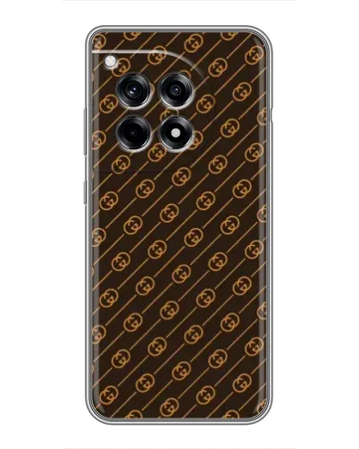 Чохол для OnePlus 12 Pro з картинкою «Gucci — золоті діагоналі» Чохол для OnePlus 12 Pro з картинкою «Gucci — золоті діагоналі»