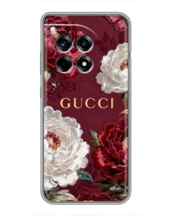 Чохол для OnePlus 12 Pro з картинкою «Gucci — бордові троянди» Чохол для OnePlus 12 Pro з картинкою «Gucci — бордові троянди»