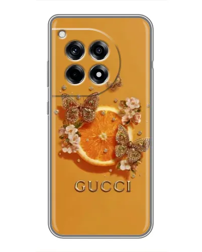 Чехол для OnePlus 12 Pro с картинкой «Gucci — золотые бабочки» Чехол для OnePlus 12 Pro с картинкой «Gucci — золотые бабочки»