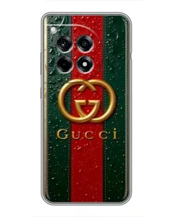 Чохол для OnePlus 12 Pro з картинкою «Gucci — фірмова смуга та золото» Чохол для OnePlus 12 Pro з картинкою «Gucci — фірмова смуга та золото»