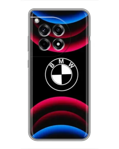 Чохол для OnePlus 12 Pro з картинкою «Логотип BMW та неонові дуги»