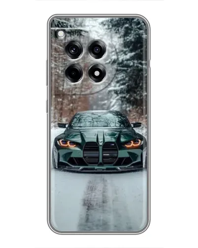 Чохол для OnePlus 12 Pro з картинкою «BMW у зимовому лісі»