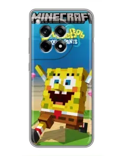Чохол для OnePlus 12 Pro з картинкою «Губка Боб Minecraft»