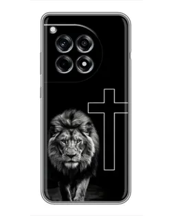 Чохол для OnePlus 12 Pro з картинкою «Лев та Хрест» Чохол для OnePlus 12 Pro з картинкою «Лев та Хрест»