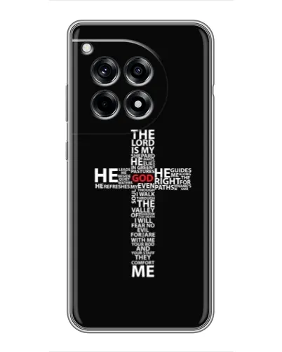 Чехол для OnePlus 12 Pro с картинкой «Текстовый крест» Чехол для OnePlus 12 Pro с картинкой «Текстовый крест»