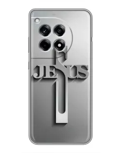 Чехол для OnePlus 12 Pro с картинкой «Металлический крест Jesus»