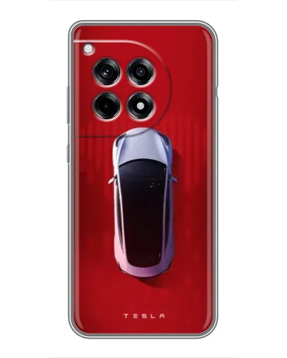 Чехол для OnePlus 12 Pro с картинкой «Tesla Top View» Чехол для OnePlus 12 Pro с картинкой «Tesla Top View»