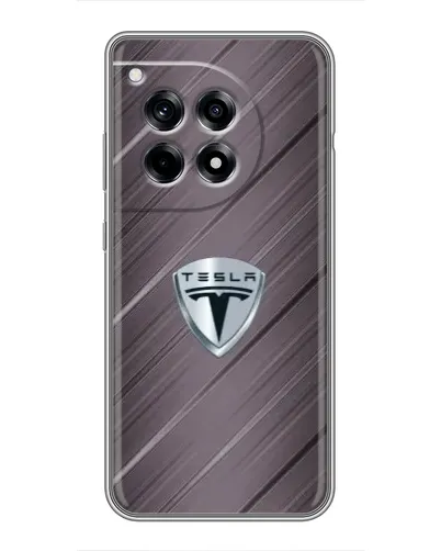 Чехол для OnePlus 12 Pro с картинкой «Металлическая текстура Tesla» Чехол для OnePlus 12 Pro с картинкой «Металлическая текстура Tesla»
