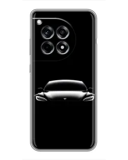 Чехол для OnePlus 12 Pro с картинкой «Фары Tesla Night»