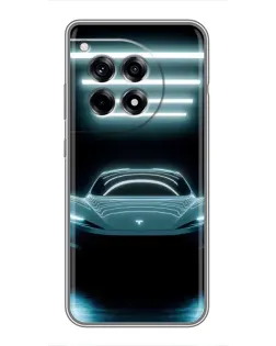 Чехол для OnePlus 12 Pro с картинкой «Tesla в неоне»