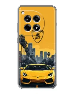 Чохол для OnePlus 12 Pro з картинкою «Жовтий Lamborghini місто» Чохол для OnePlus 12 Pro з картинкою «Жовтий Lamborghini місто»