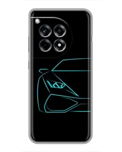 Чохол для OnePlus 12 Pro з картинкою «Блакитний силует Lamborghini» Чохол для OnePlus 12 Pro з картинкою «Блакитний силует Lamborghini»