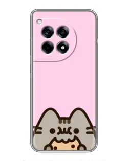 Чохол для OnePlus 12 Pro з картинкою «Pusheen та печиво»