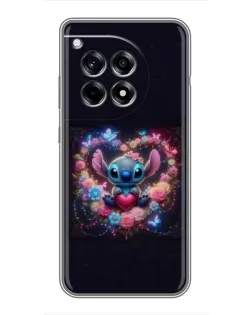 Чохол для OnePlus 12 Pro з картинкою «Stitch у квітах» Чохол для OnePlus 12 Pro з картинкою «Stitch у квітах»