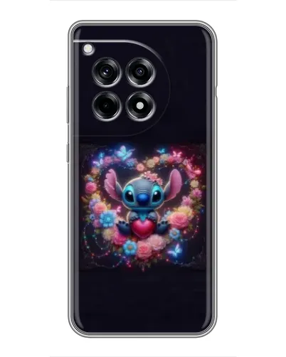 Чохол для OnePlus 12 Pro з картинкою «Stitch у квітах»