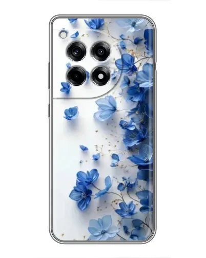 Чехол для OnePlus 12 Pro с картинкой «Голубой цветочный каскад»