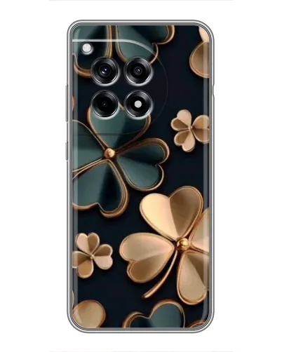 Чехол для OnePlus 12 Pro с картинкой «Клевер в золоте»