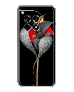 Чохол для OnePlus 12 Pro з картинкою «Срібна фантазійна квітка»