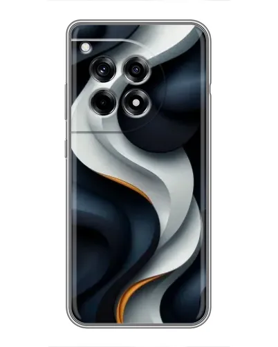 Чохол для OnePlus 12 Pro з картинкою «Об'ємні чорно-білі стрічки» Чохол для OnePlus 12 Pro з картинкою «Об'ємні чорно-білі стрічки»