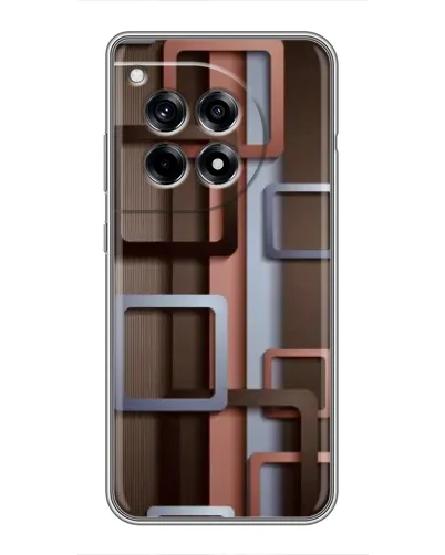 Чохол для OnePlus 12 Pro з картинкою «Коричневі об'ємні квадрати» Чохол для OnePlus 12 Pro з картинкою «Коричневі об'ємні квадрати»
