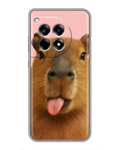 Чохол для OnePlus 12 Pro з картинкою «Капібара з язиком»