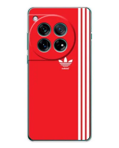 Чехол для OnePlus 12 с картинкой «Красный минимализм Adidas»