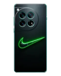 Чехол для OnePlus 12 с картинкой «Неоновый контур Nike»